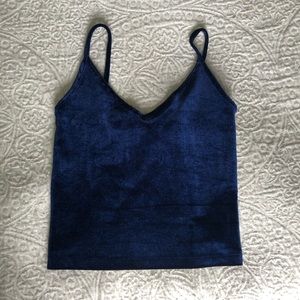 Forever 21 Velvet Crop Top